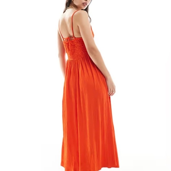Free People Vibrant Orange Backless Dress - Picture 1 of 12